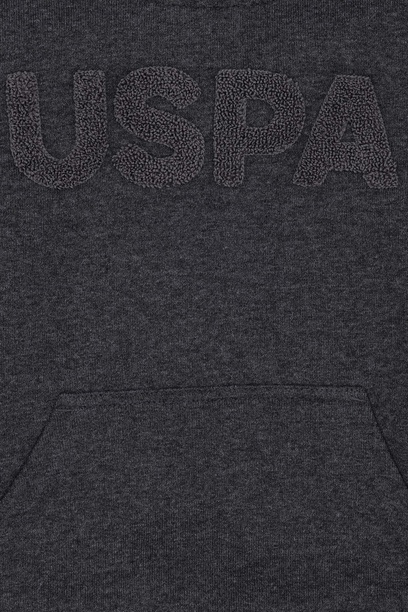 Çocuk Siyah Basic Kapüşonlu Sweatshirt