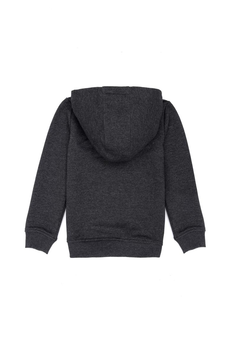 Çocuk Siyah Basic Kapüşonlu Sweatshirt - 50269419055