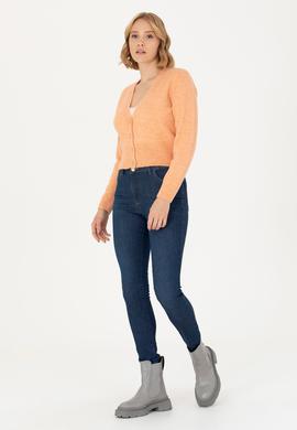 Kadın Pudra Triko Hırka - 50269494035