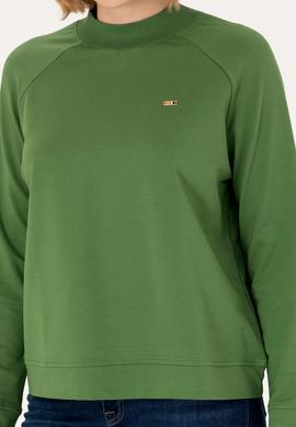 Kadın Yeşil Bisiklet Yaka Sweatshirt - 50276027037