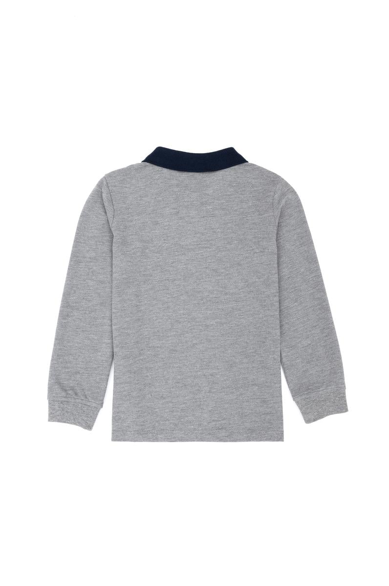 Erkek Bebek Gri Melanj Basic Sweatshirt