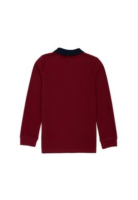 Erkek Çocuk Vişne Basic Polo Yaka Sweatshirt - 50276085037