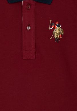 Erkek Çocuk Vişne Basic Polo Yaka Sweatshirt - 50276085037