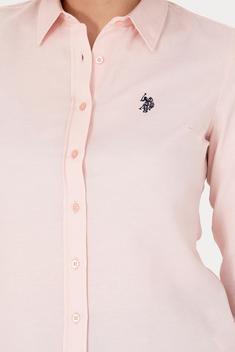 Kadın Pembe Uzun Kollu Basic Gömlek - 50277630050