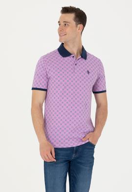 Erkek Pembe Polo Yaka Tişört - 50276799037