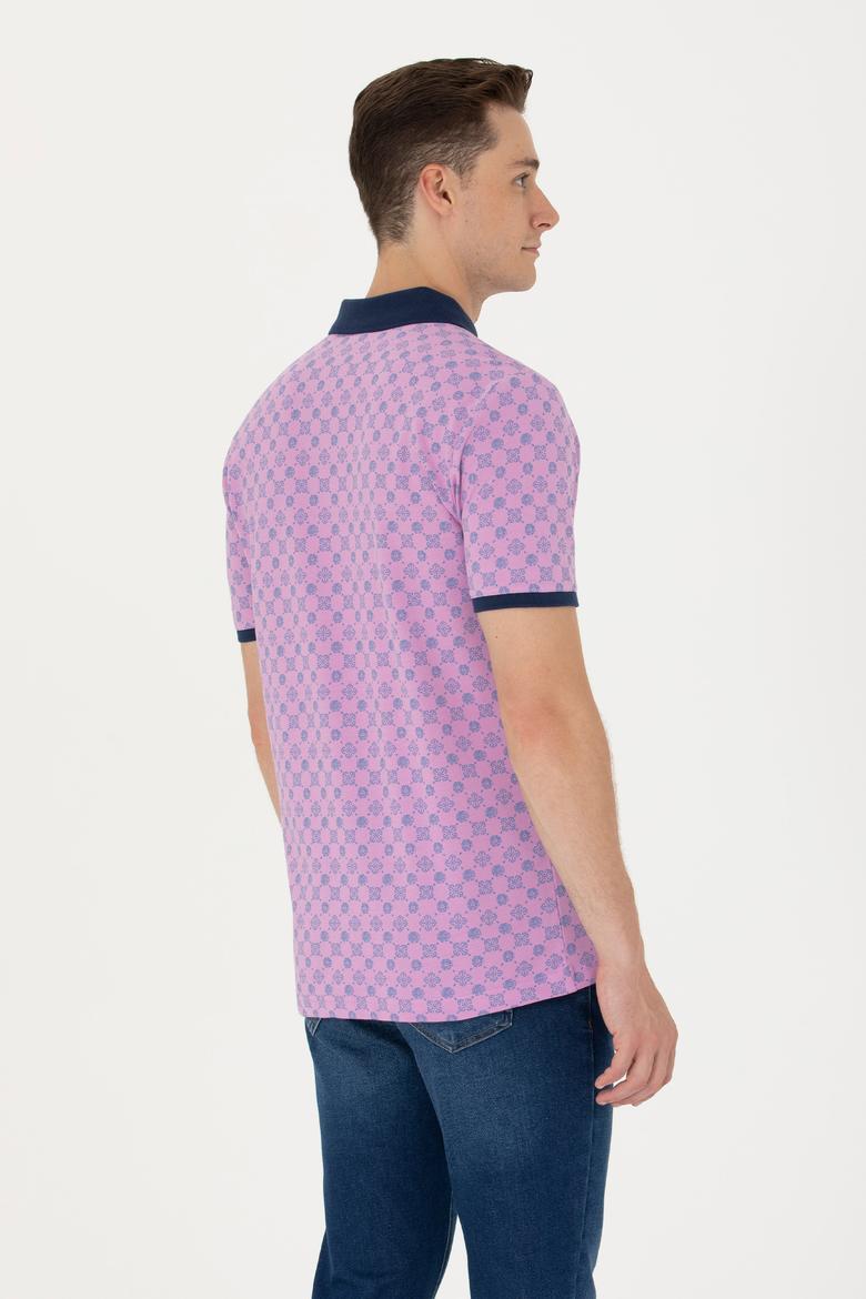 Erkek Pembe Polo Yaka Tişört - 50276799037