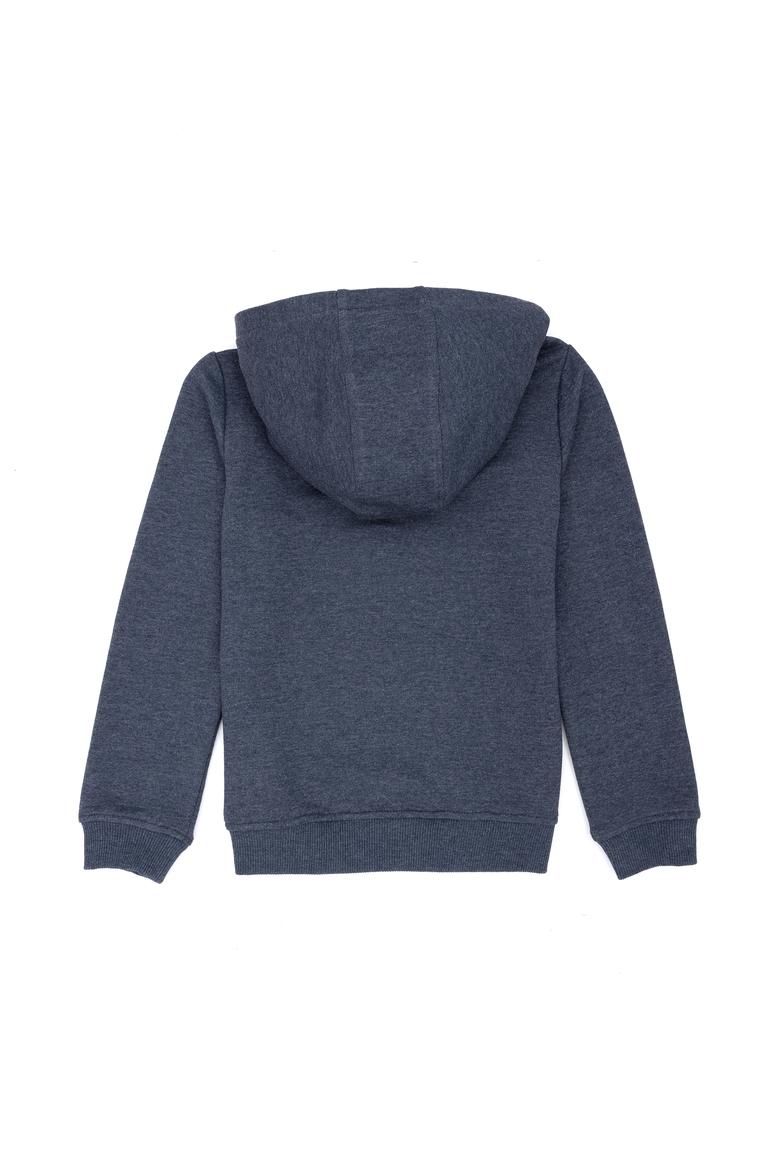 Çocuk Lacivert Basic Kapüşonlu Sweatshirt - 50269419033