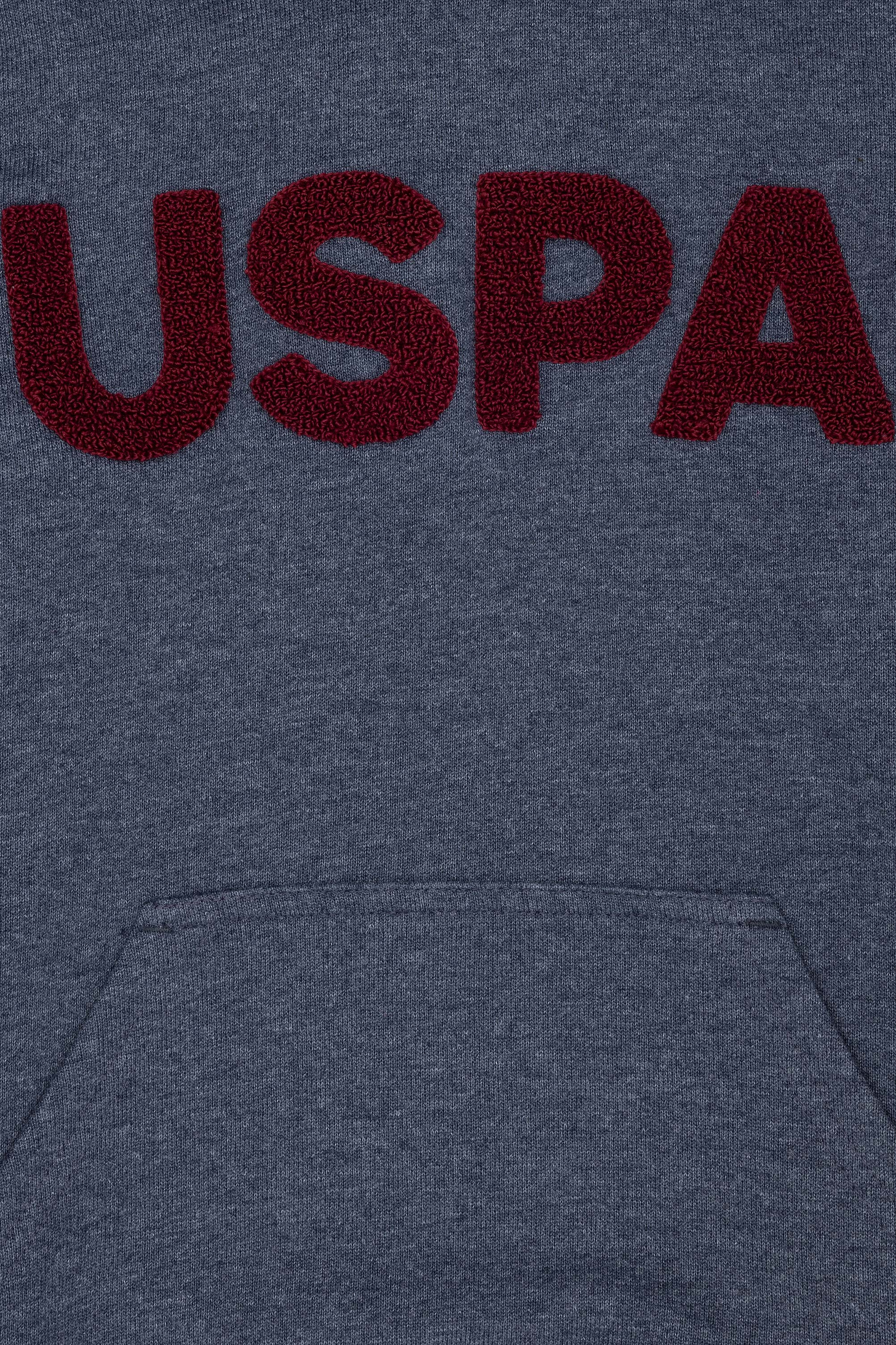Çocuk Lacivert Basic Kapüşonlu Sweatshirt - Image 3