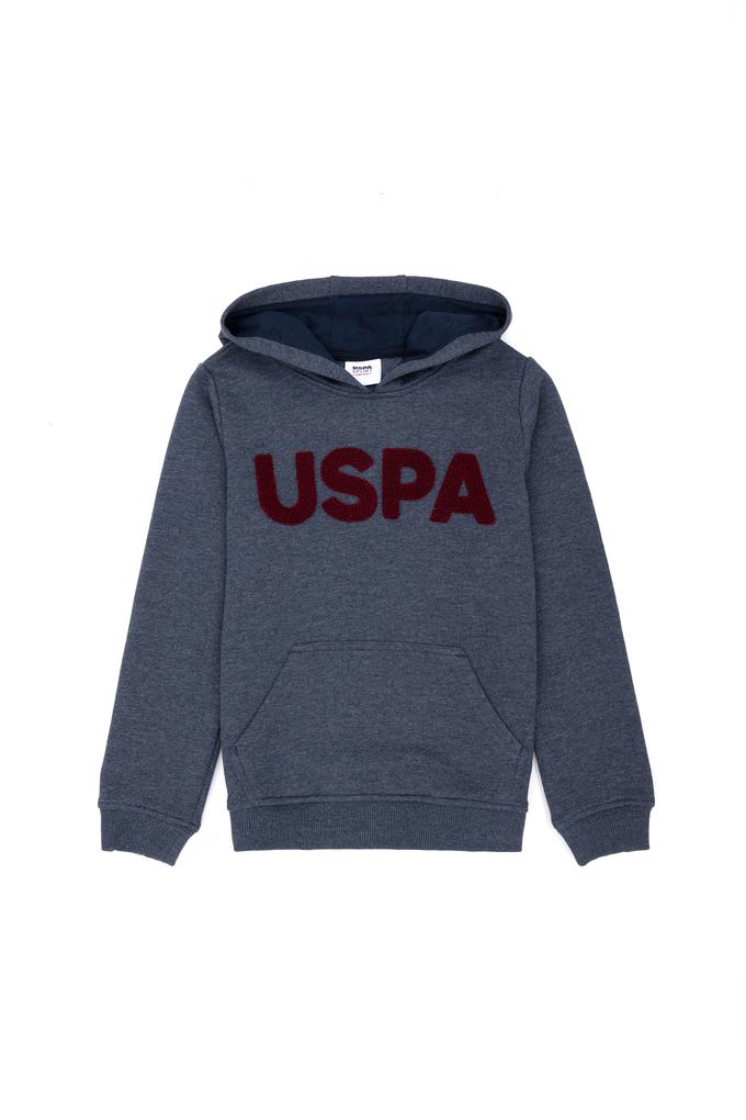Çocuk Lacivert Basic Kapüşonlu Sweatshirt