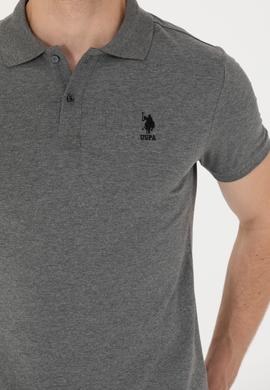 Erkek Antrasit Melanj Basic Polo Yaka Tişört - 50262969141