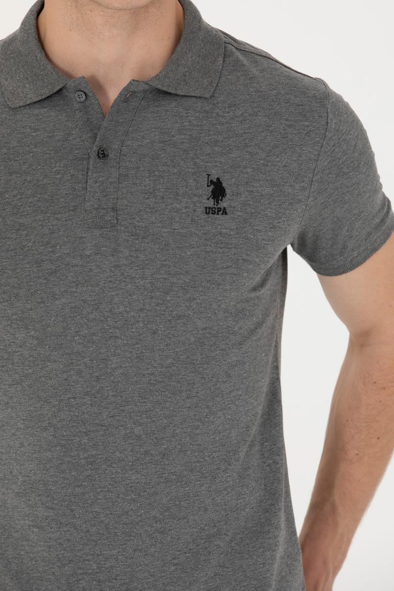 Erkek Antrasit Melanj Basic Polo Yaka Tişört - 50262969141