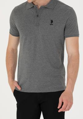 Erkek Antrasit Melanj Basic Polo Yaka Tişört - 50262969141