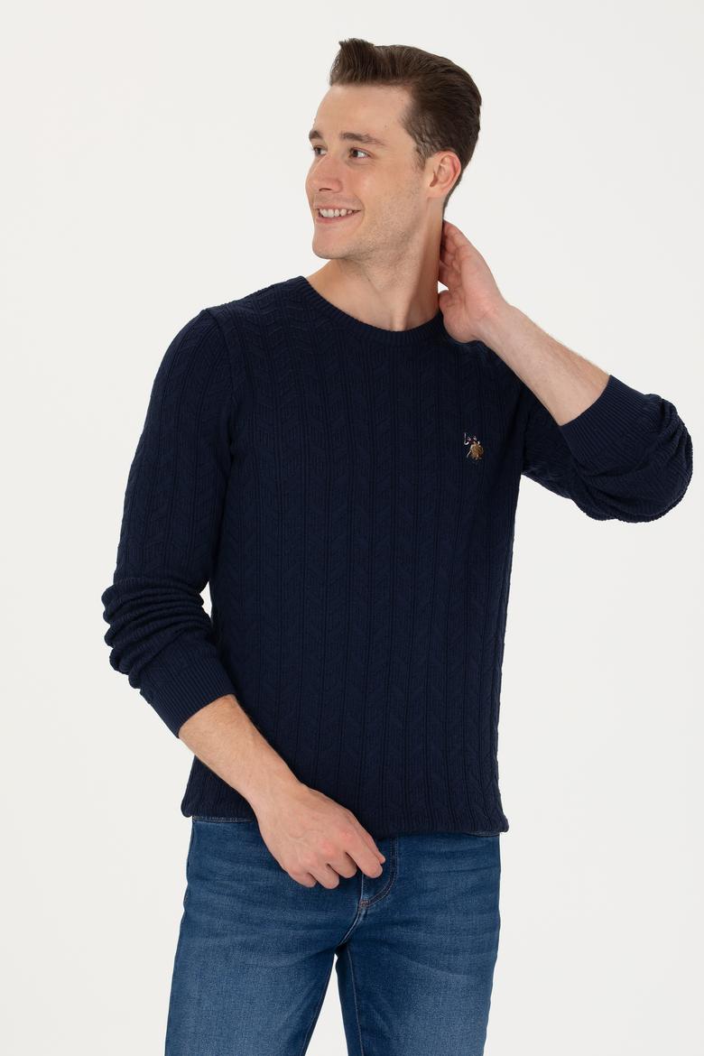 Erkek Lacivert Basic Kazak