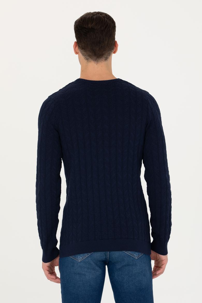 Erkek Lacivert Basic Kazak - 50268940002