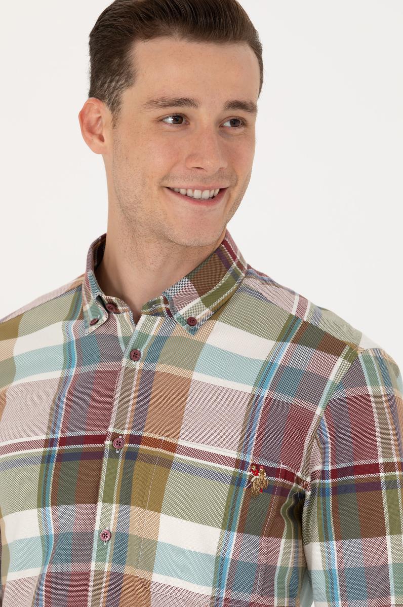 Erkek Oduncu Bordo Gömlek