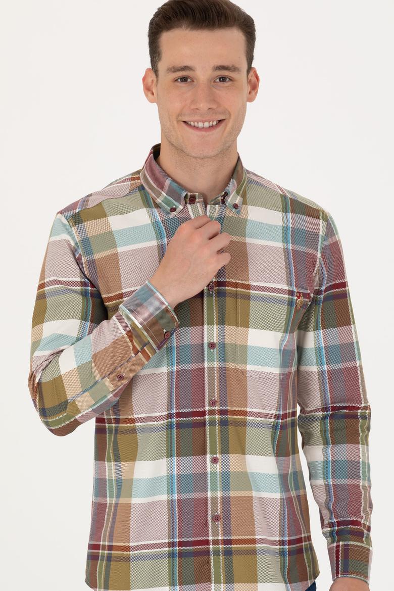 Erkek Oduncu Bordo Gömlek - 50272294034