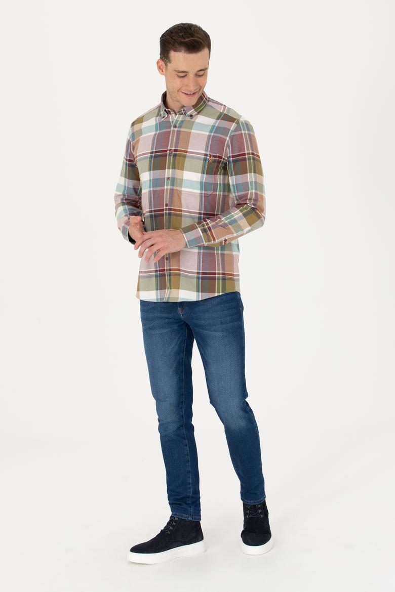 Erkek Oduncu Bordo Gömlek - 50272294034