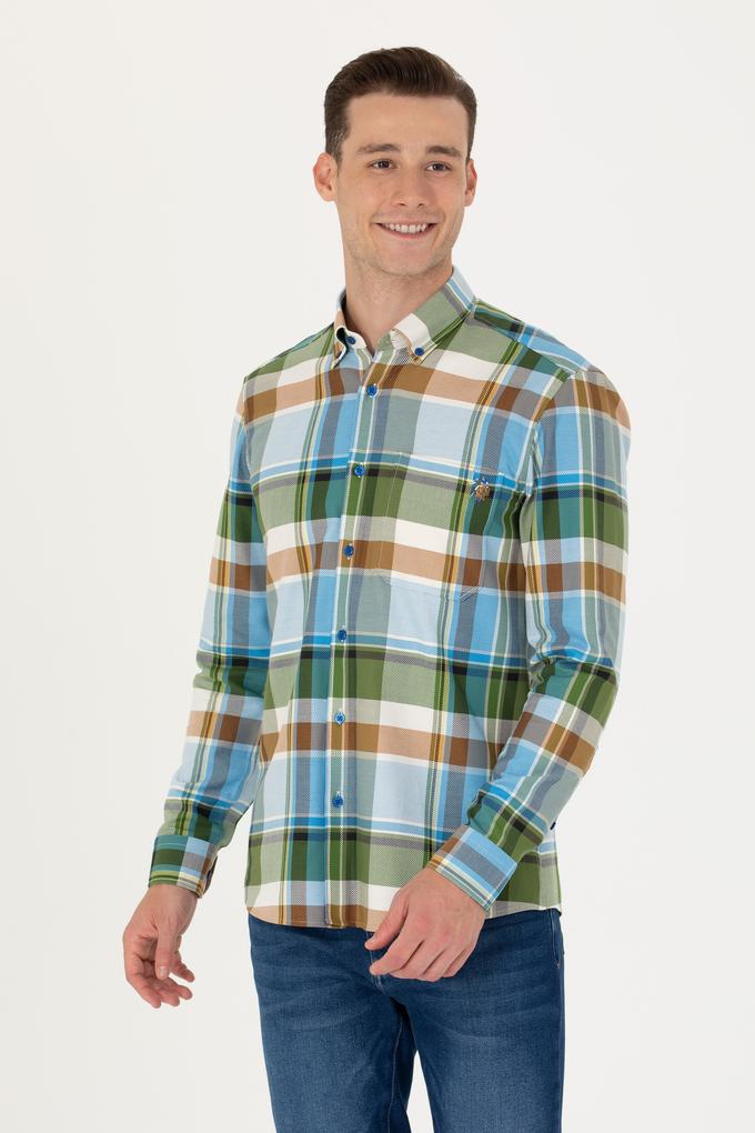 Erkek Oduncu Saks Gömlek