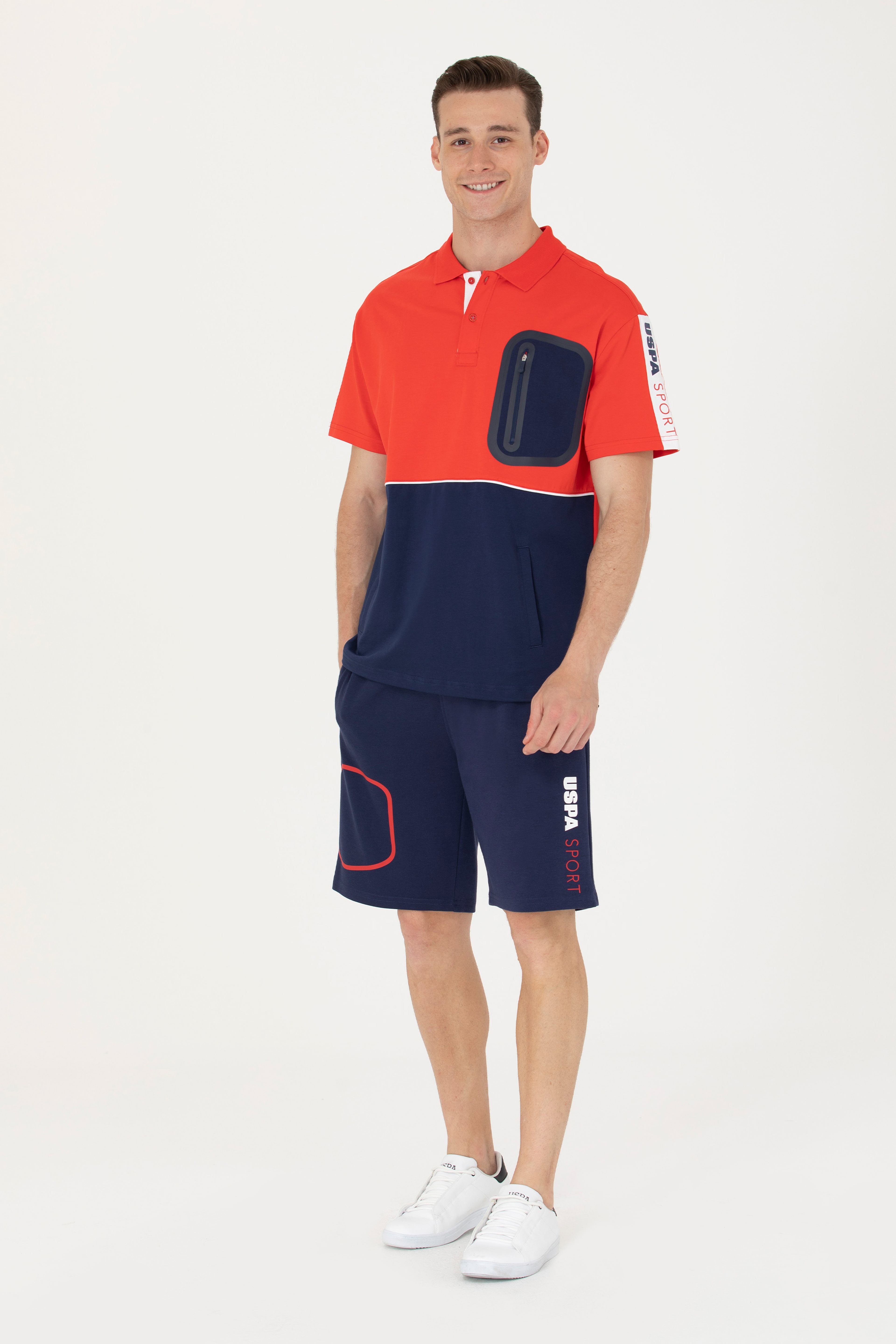 Erkek Kırmızı Comfort Polo Yaka Tişört - Image 4