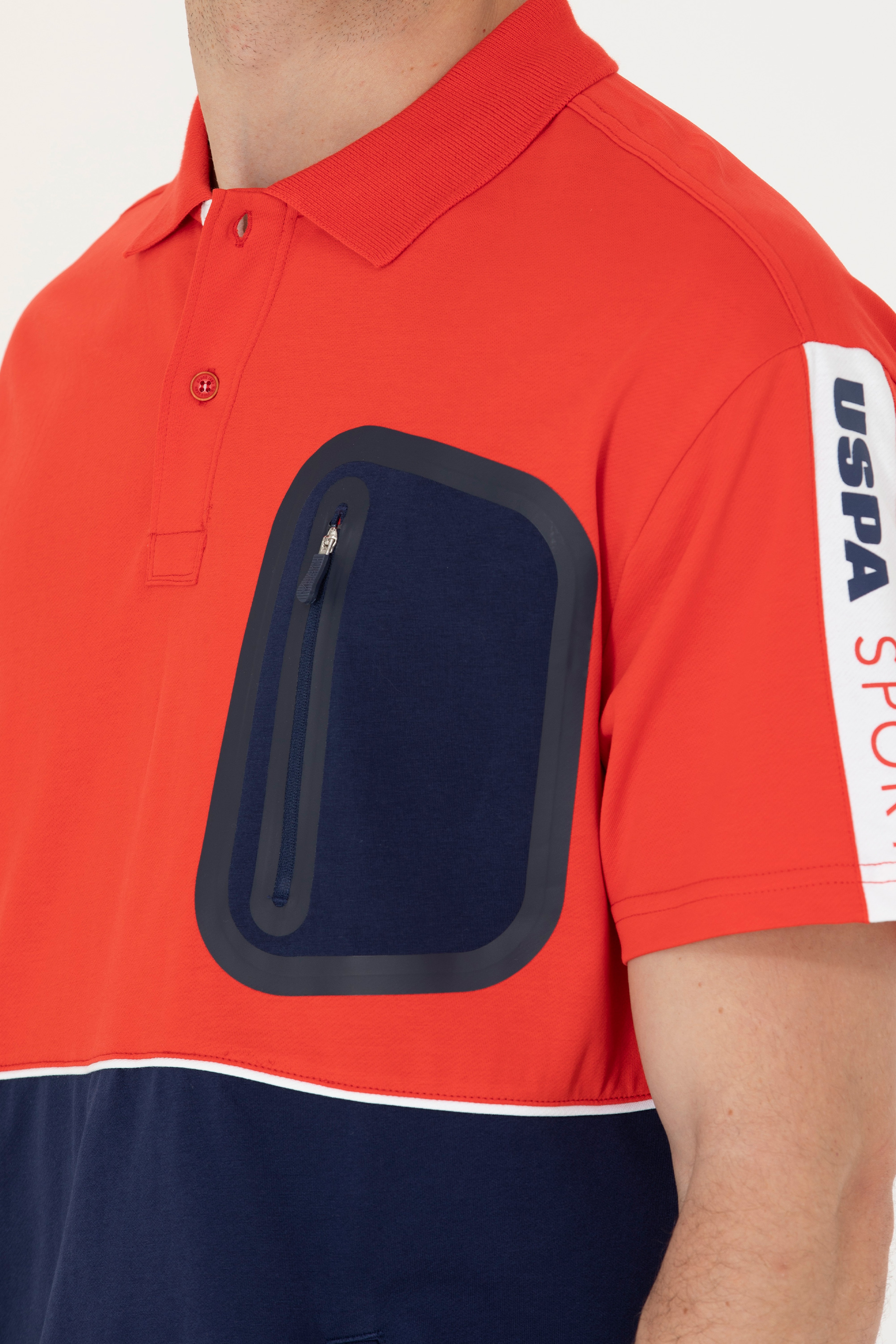 Erkek Kırmızı Comfort Polo Yaka Tişört - Image 7