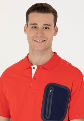 Erkek Kırmızı Comfort Polo Yaka Tişört - 50263573019