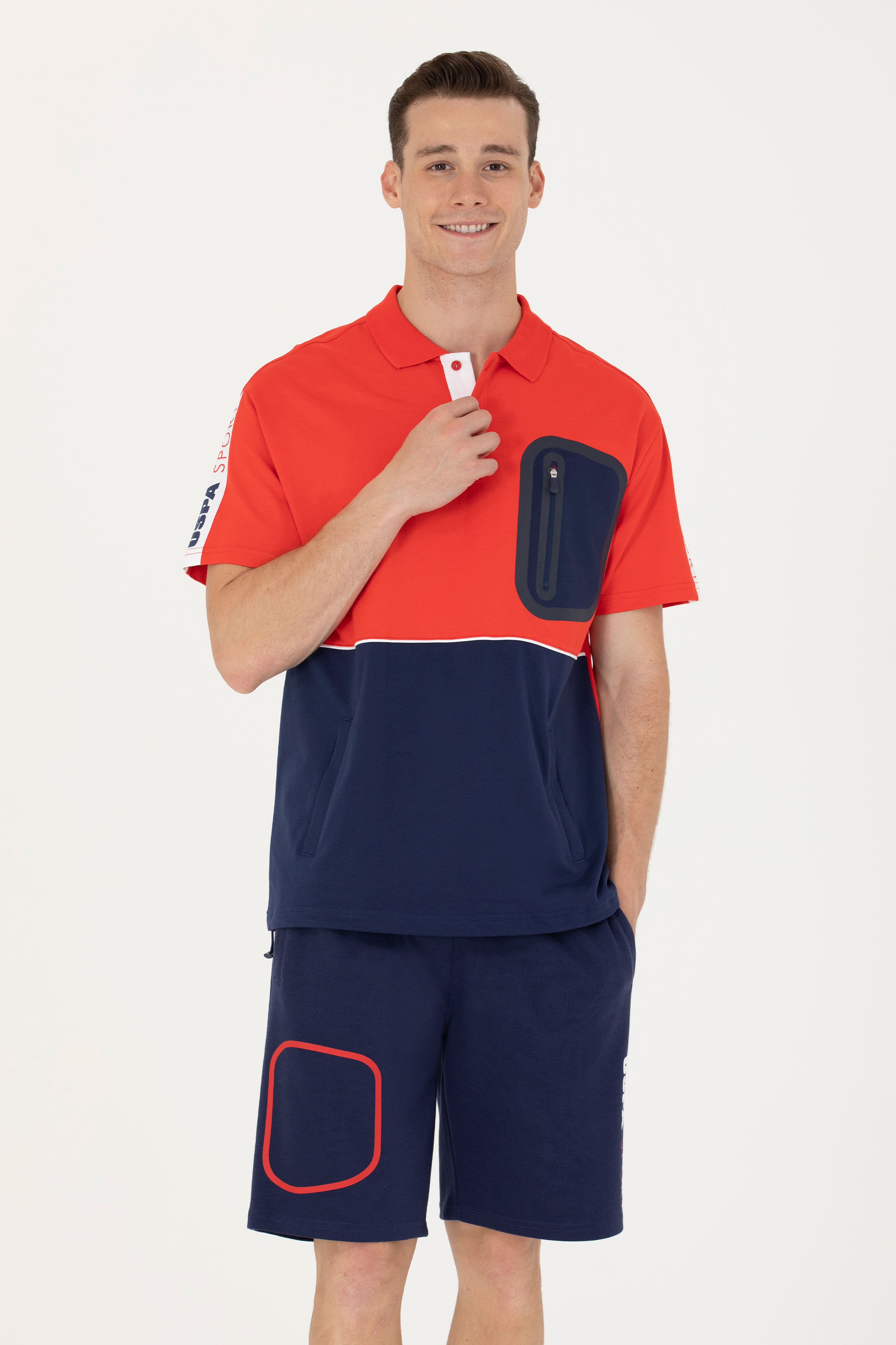 Erkek Kırmızı Comfort Polo Yaka Tişört - Image 1