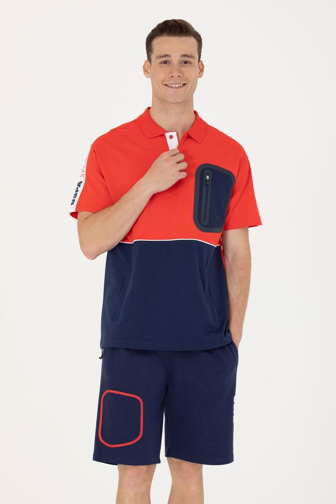 Erkek Kırmızı Comfort Polo Yaka Tişört