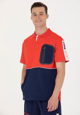 Erkek Kırmızı Comfort Polo Yaka Tişört - 50263573019