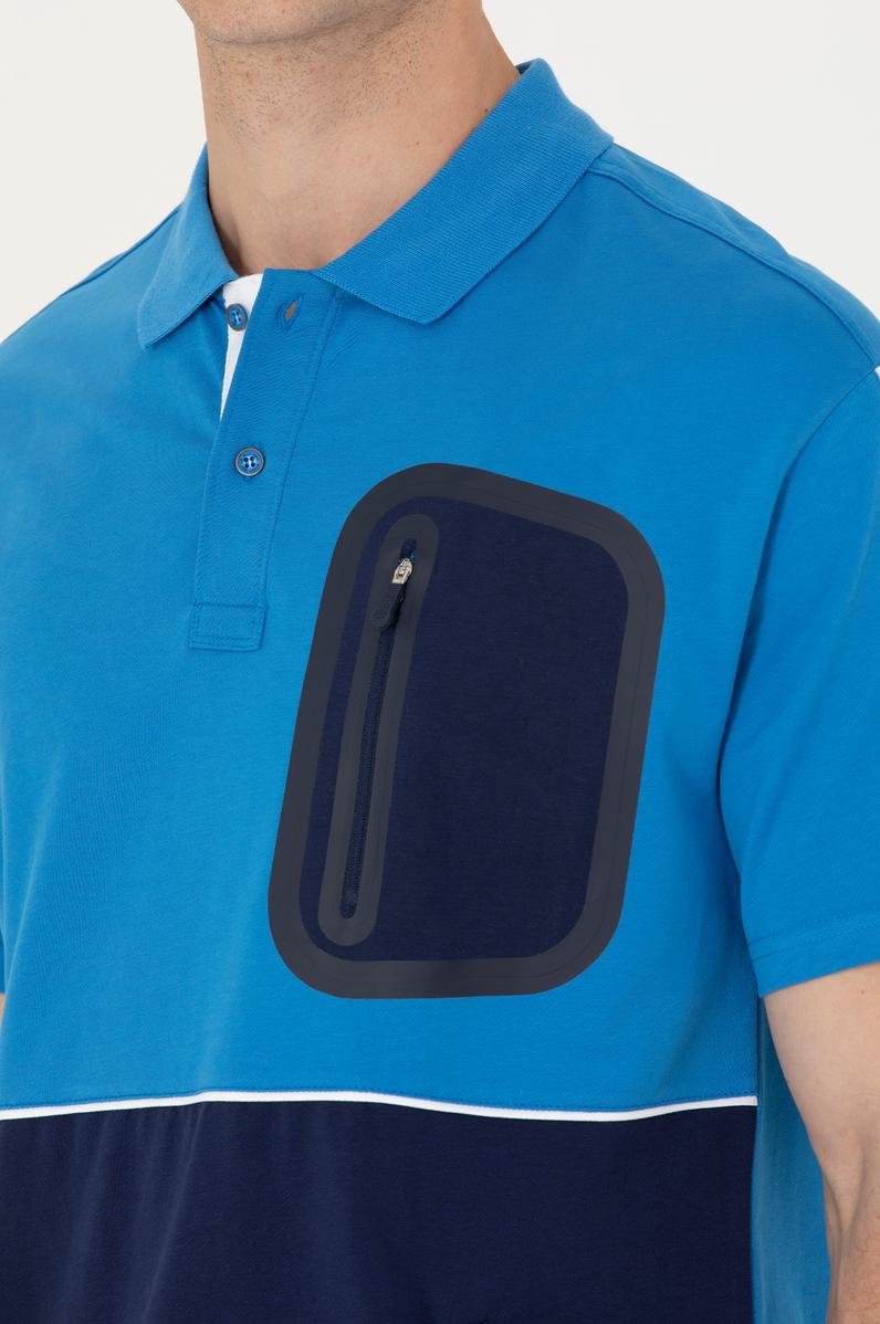 Erkek Saks Comfort Polo Yaka Tişört