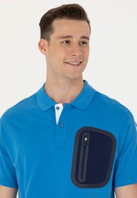 Erkek Saks Comfort Polo Yaka Tişört - 50263573026