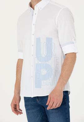 Erkek Beyaz Uzun Kollu Gömlek - 50264286022