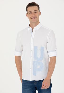 Erkek Beyaz Uzun Kollu Gömlek - 50264286022