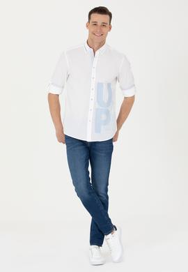 Erkek Beyaz Uzun Kollu Gömlek - 50264286022