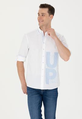 Erkek Beyaz Uzun Kollu Gömlek - 50264286022