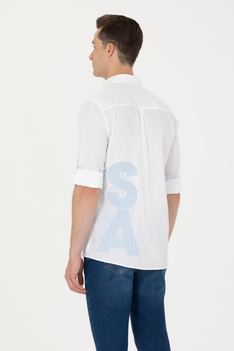 Erkek Beyaz Uzun Kollu Gömlek - 50264286022