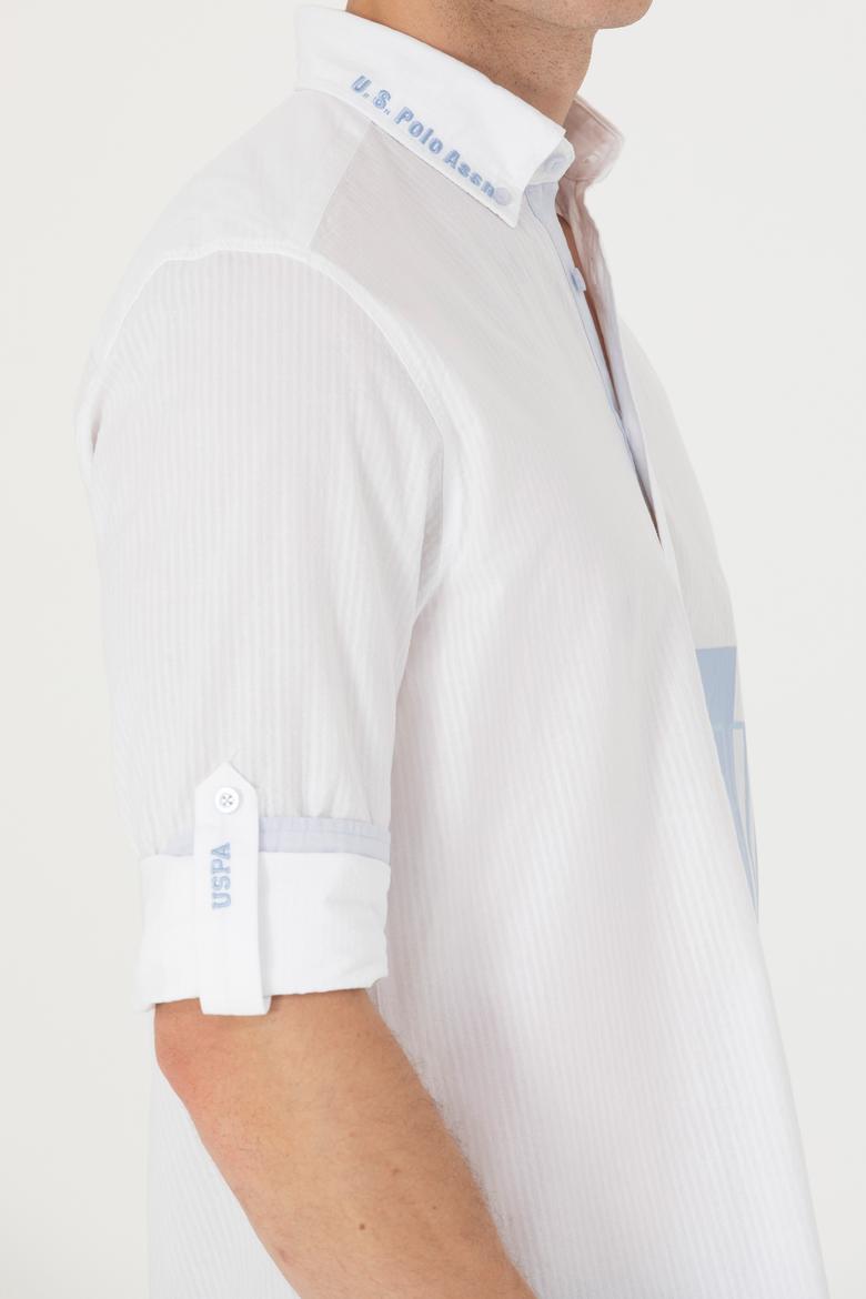 Erkek Beyaz Uzun Kollu Gömlek - 50264286022