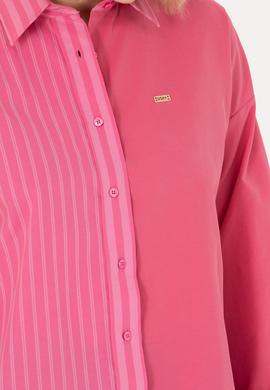 Kadın Pembe Uzun Kollu Gömlek - 50268683010