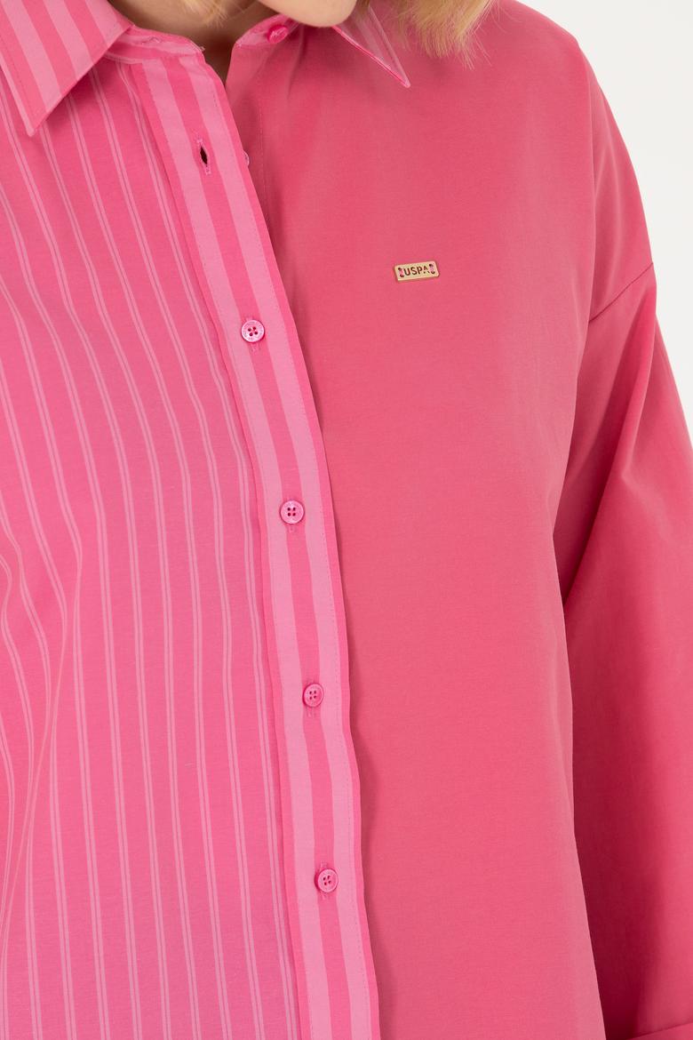 Kadın Pembe Uzun Kollu Gömlek - 50268683010