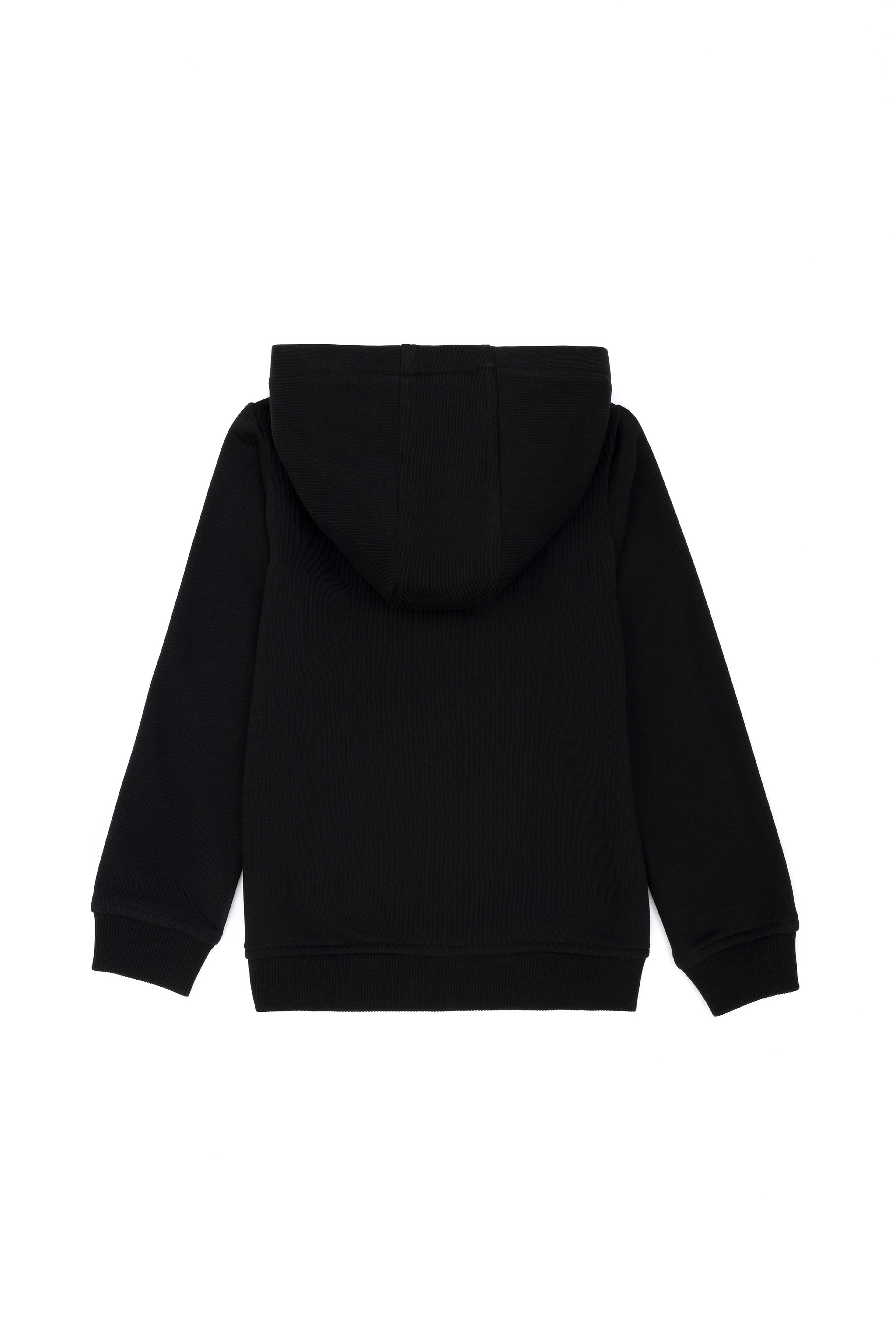 Çocuk Siyah Basic Kapüşonlu Sweatshirt - Image 2