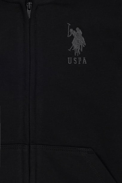 Çocuk Siyah Basic Kapüşonlu Sweatshirt