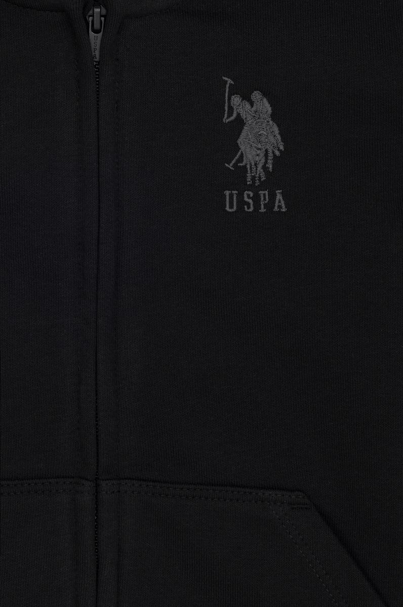 Çocuk Siyah Basic Kapüşonlu Sweatshirt