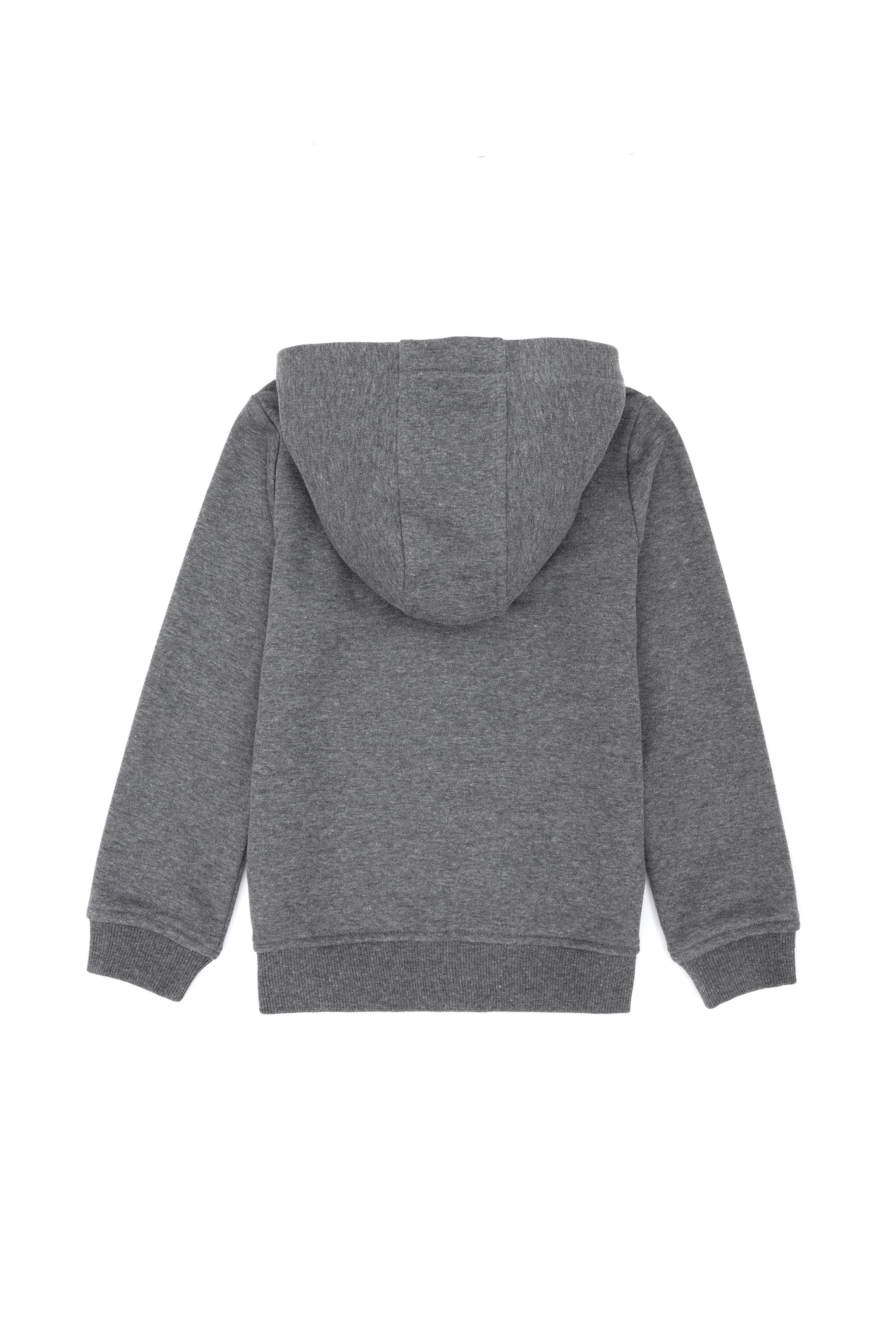 Çocuk Antrasit Melanj Basic Kapüşonlu Sweatshirt - Image 2