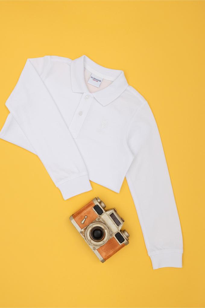 Erkek Bebek Beyaz Basic Sweatshirt