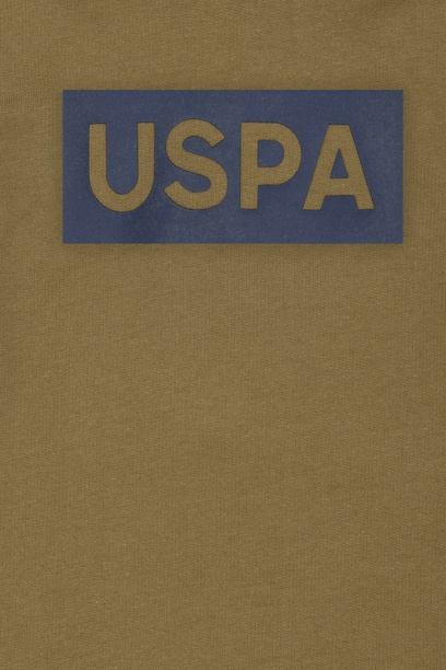 Çocuk Haki Basic Kapüşonlu Sweatshirt