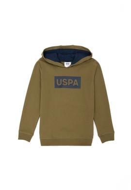 Çocuk Haki Basic Kapüşonlu Sweatshirt - 50269424106
