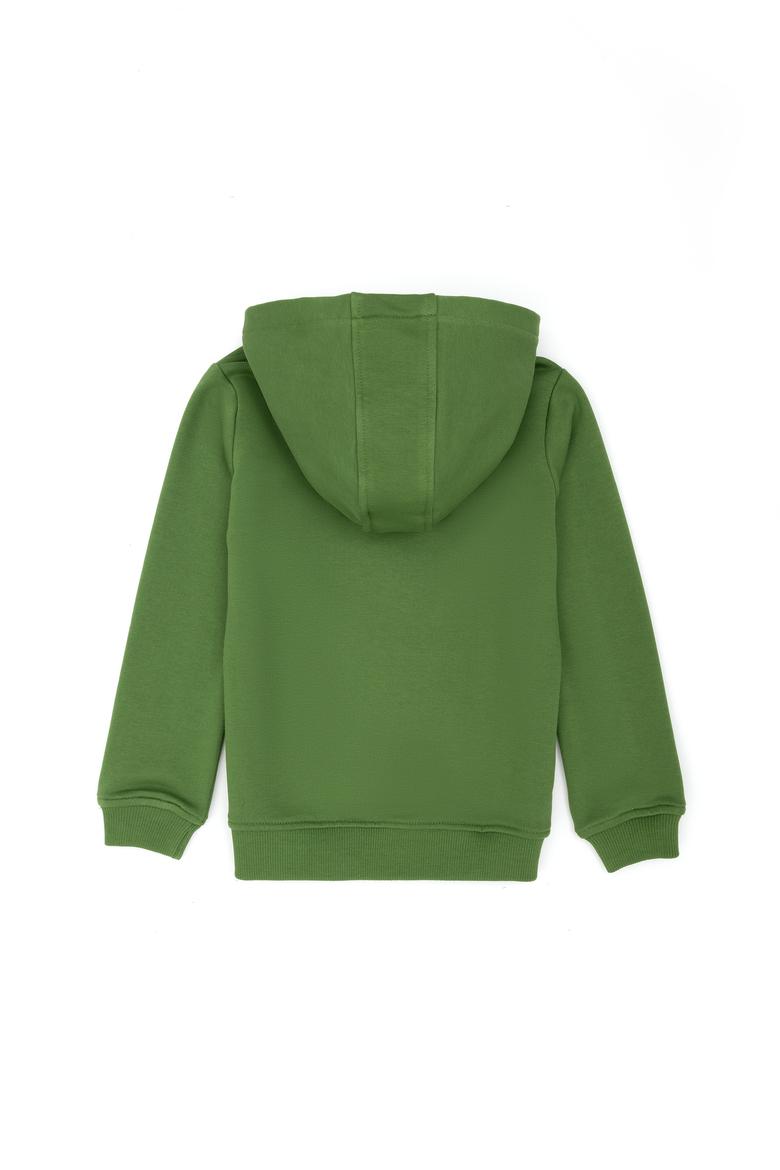 Çocuk Yeşil Kapüşonlu Sweatshirt - 50276318062