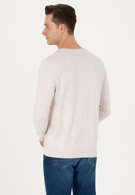 Erkek Taş Melanj Basic Kazak - 50269003143