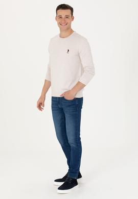 Erkek Taş Melanj Basic Kazak - 50269003143