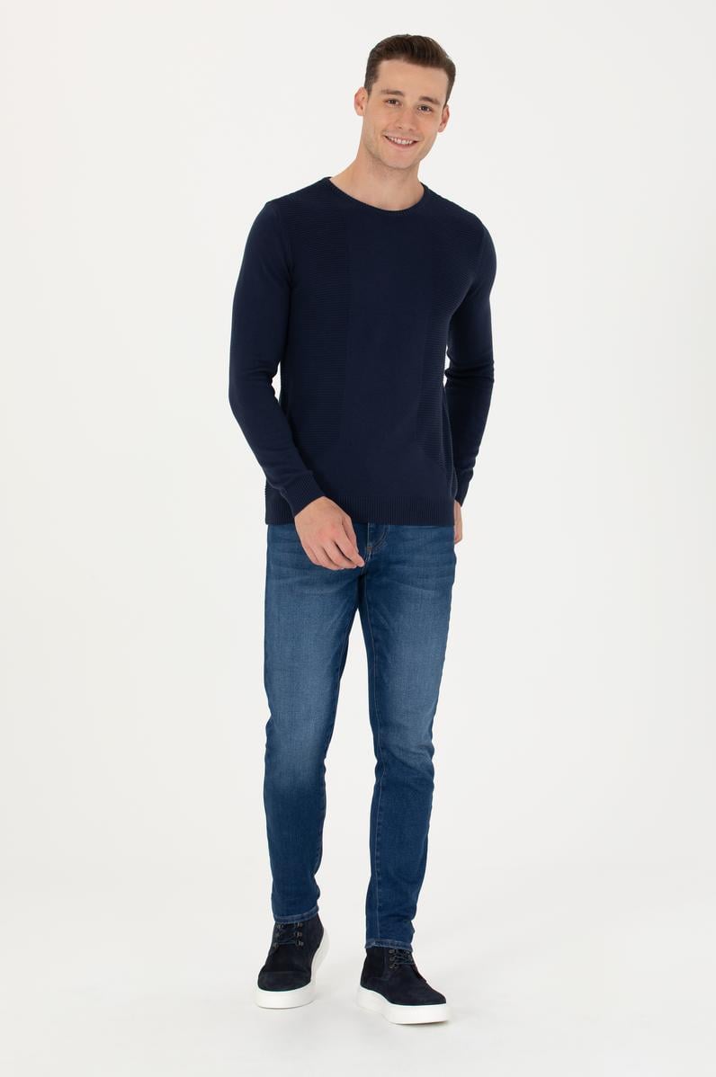 Erkek Lacivert Kazak