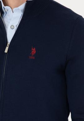 Erkek Lacivert Basic Triko Hırka - 50275842006